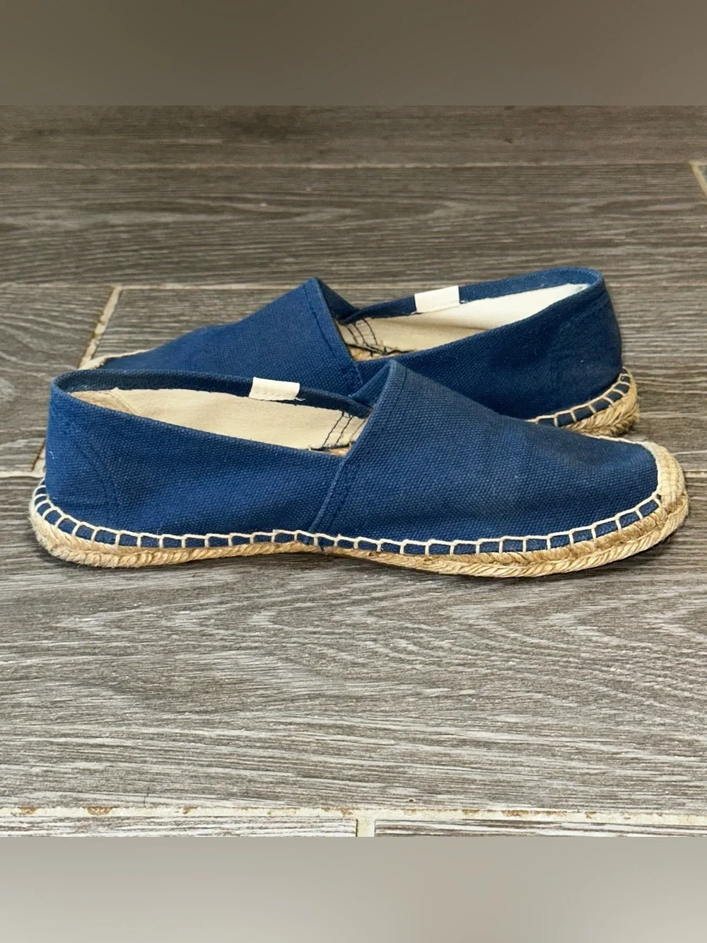Soludos Navy Canvas Slip-On Espadrilles